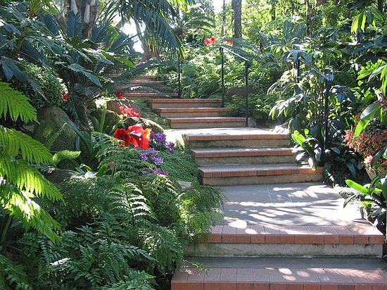 More steps - Meditation gardens: Yogananda Self-Realization Fellowship, Encinitas, California