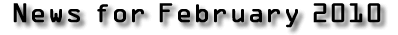 News for February 2010
