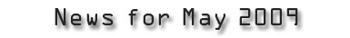 News for May, 2009
