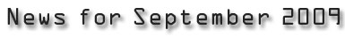 News for September 2009